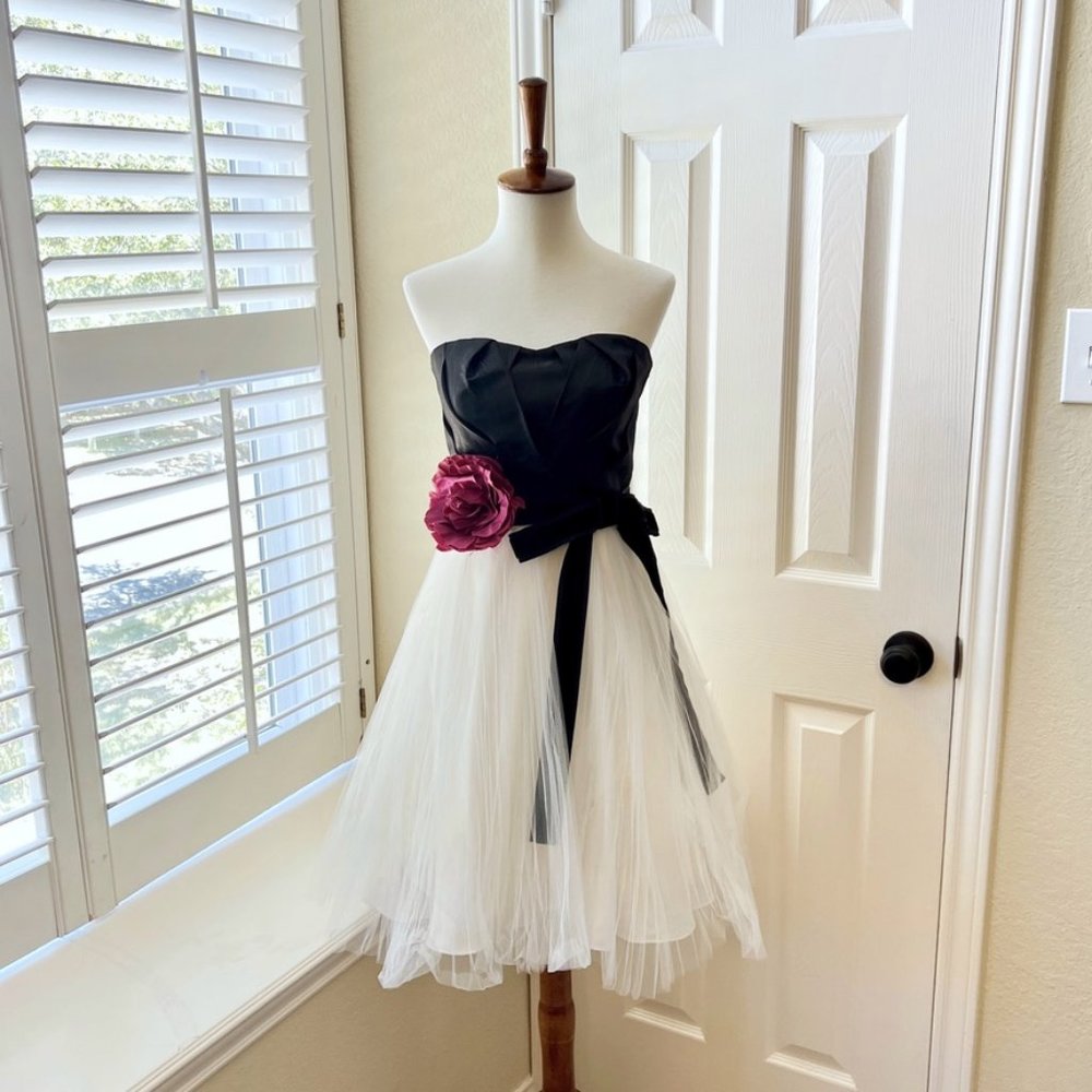 White House Black Market Strapless Tulle Party Dress